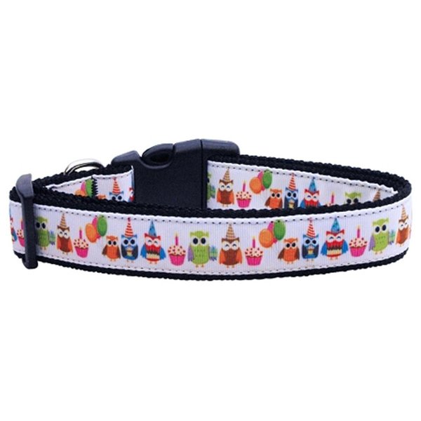 Mirage Pet Products Party Owls Nylon Dog CollarSmall 125-035 SM